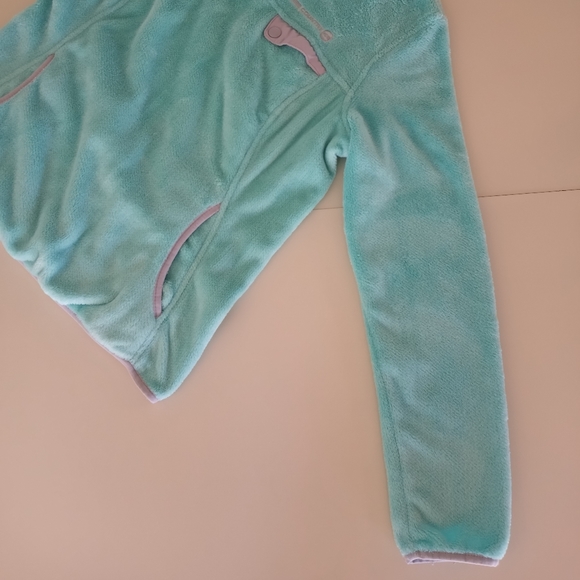 Free Country Mint Green Pullover Fleece Sweater Junior Women's Size Medium - Picture 6 of 16